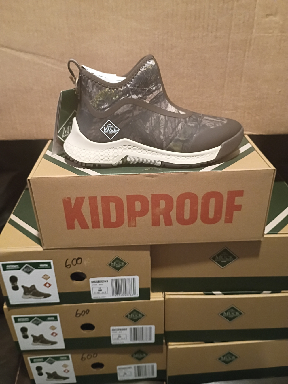 Muck Boot Company Kids' Grey Camo Rain & Snow Boot